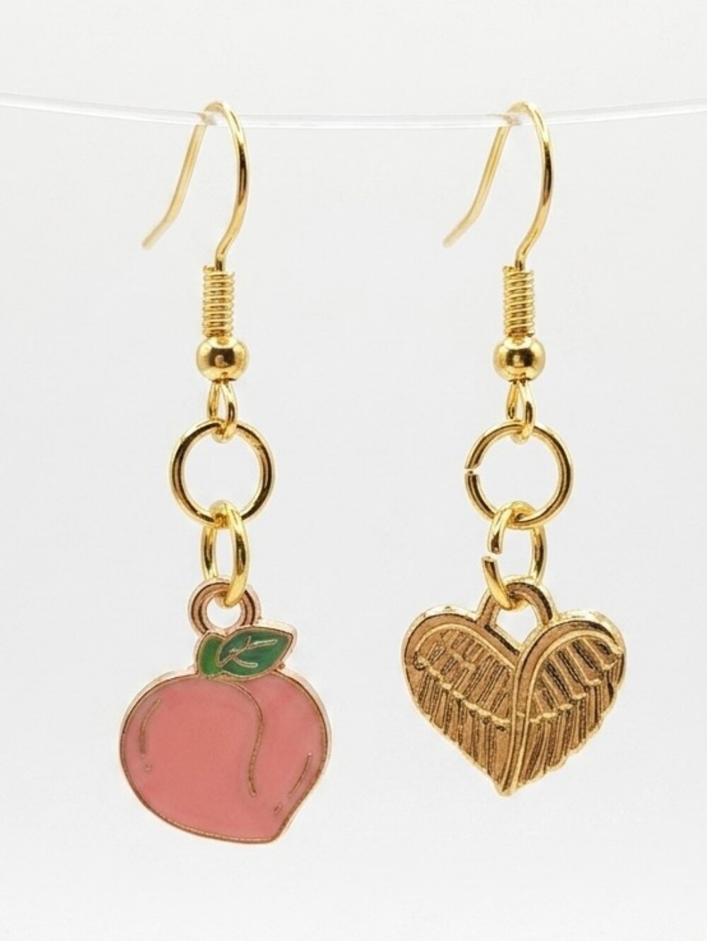 Fruity Dangle Earrings - Gold Tone, Summer - Picture 4 of 6